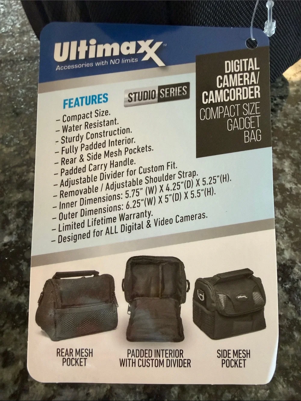 Canon Black Compact Camera Gadget Bag with Mesh Pockets
